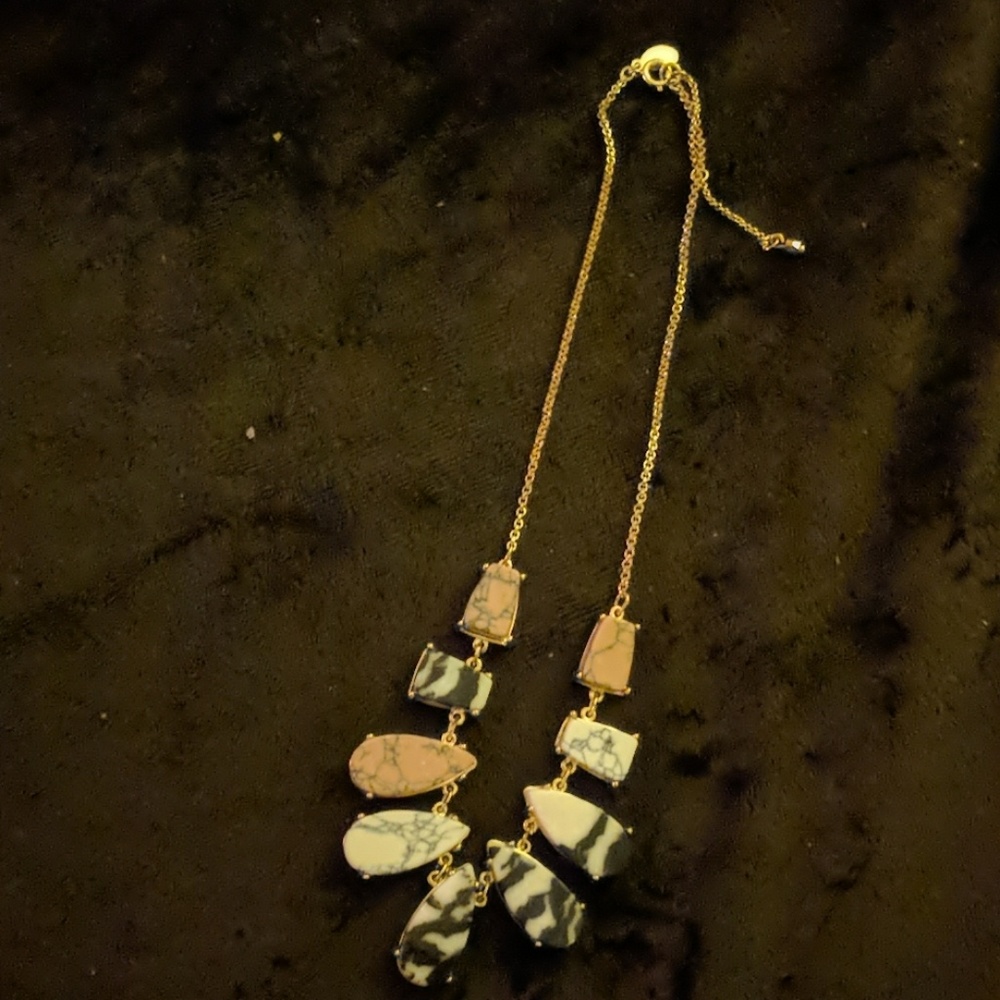 Mixed gem statement necklace